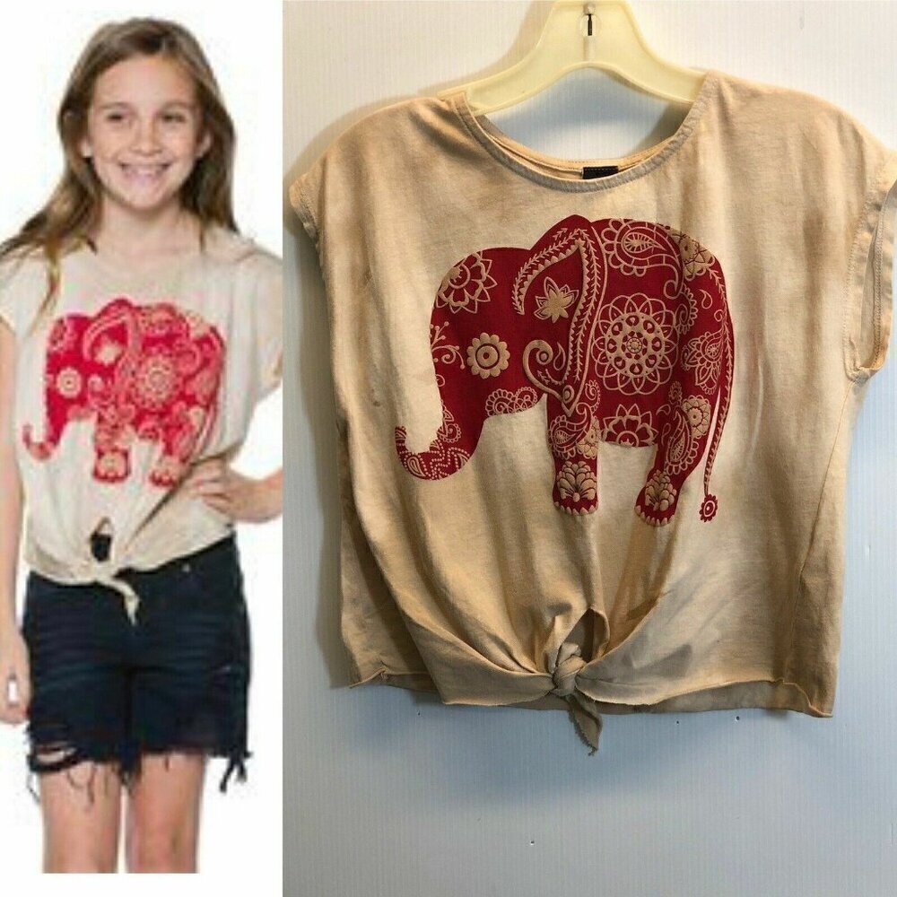 Swell Big Girls Ellie Casual Active Tie Front Tee T-Shirt Size 12 - Picture 5 of 9